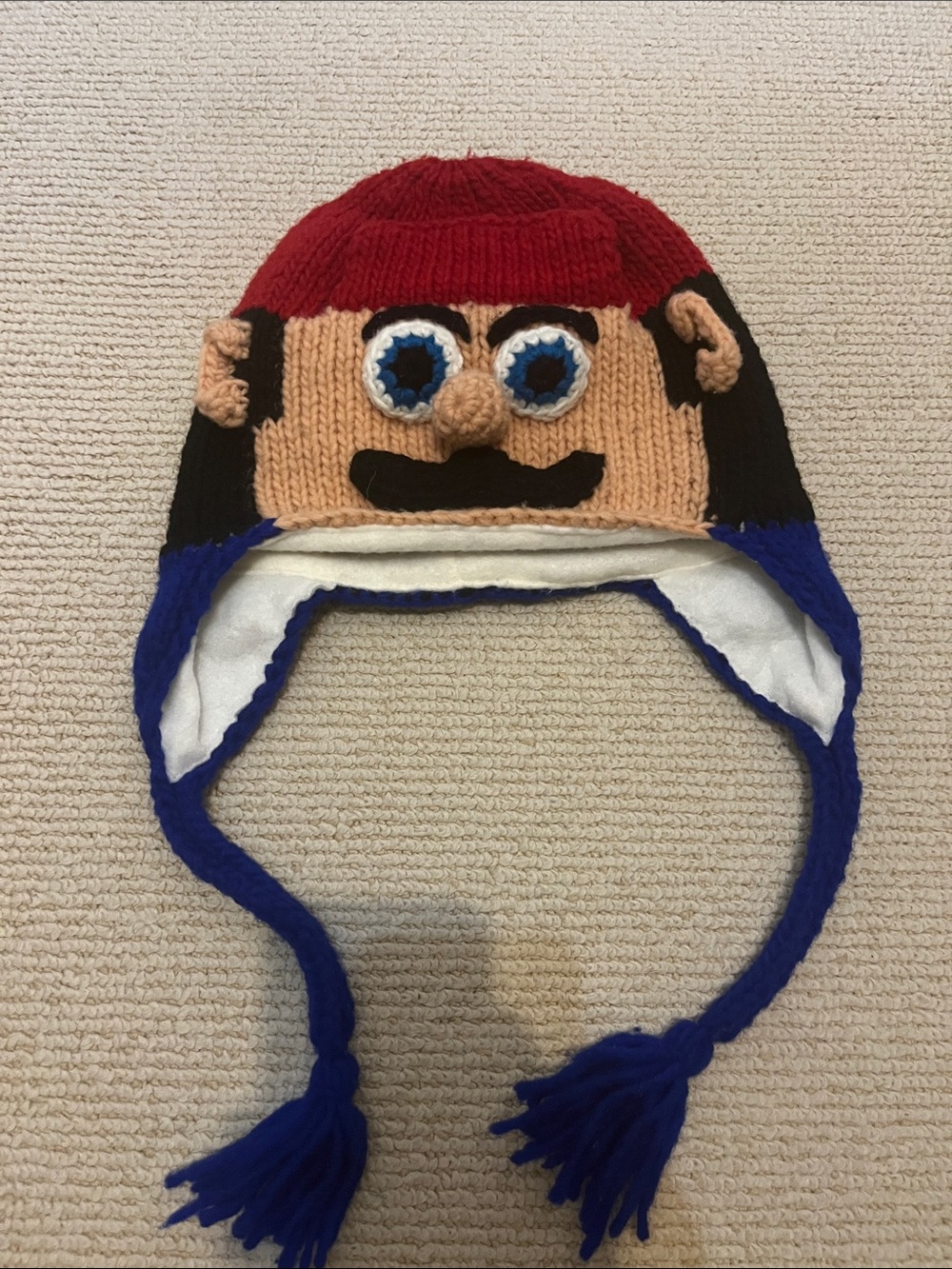 Super Mario knitted winter hat super warm size 4-6